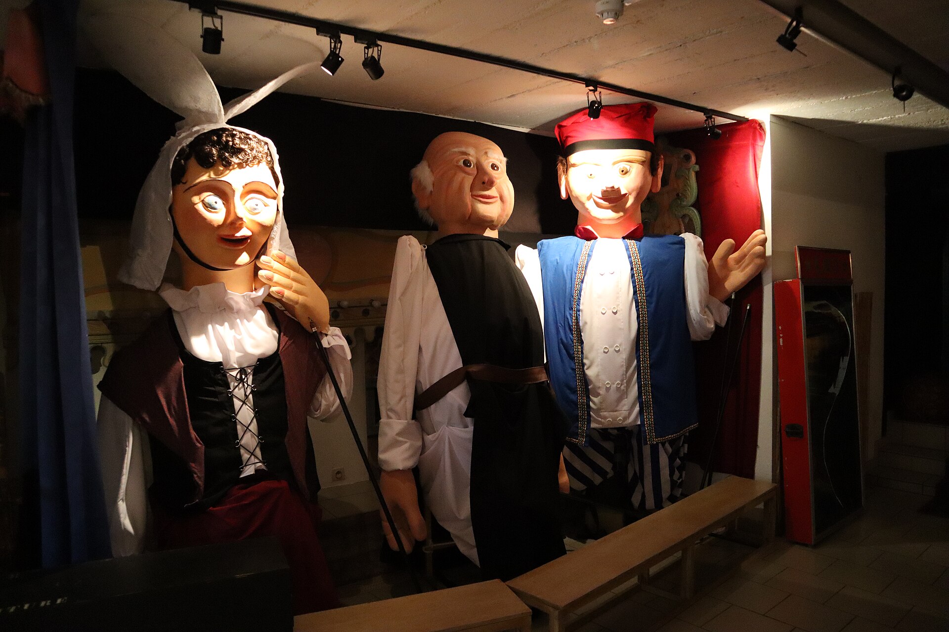 Les géants de Saint-Ghislain : Mathilde, Ghislain et Bolek